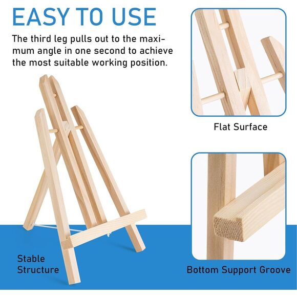 4Pack -12" Wood Easel Stands Display A-Frame Photo, Picture and Sign Holder - Picture 3 of 6